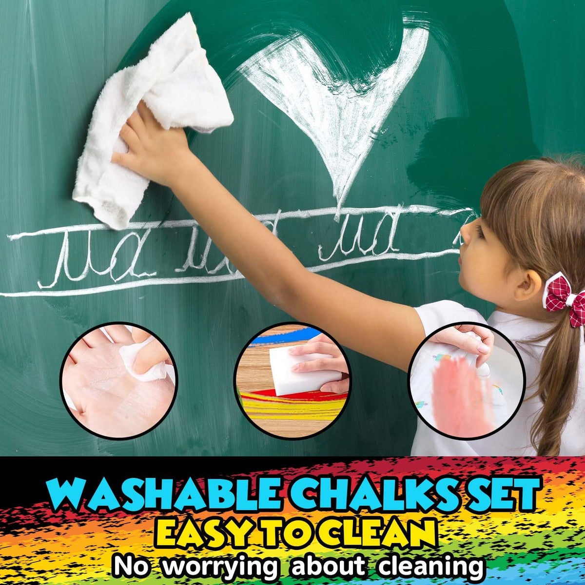 SMALL FISH 4-inch long chalk pieces are easy to grip for little hands and grown-ups.