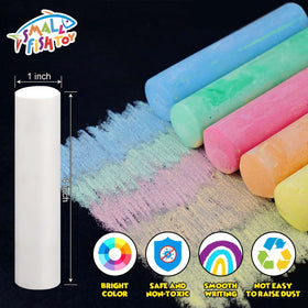 Small Fish dustless non-toxic chalk sticks keep hands clean during play.
