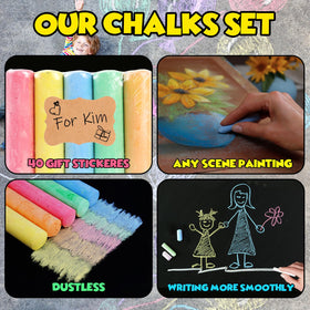 SMALL FISH five-color palette delivers bright, fade-resistant chalk for long-lasting drawings.