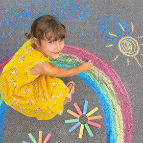 Small Fish gift-ready outdoor art kit for birthdays and neighborhood events