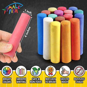 SMALL FISH jumbo 4x1 inch chalks provide comfortable grip for little hands.