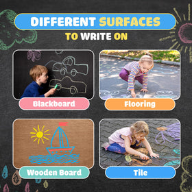 Small Fish jumbo chalk stick four inches long for easy grip and bold murals