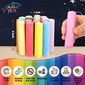 Small Fish jumbo sidewalk chalk 4 inch sticks for bold outdoor lines