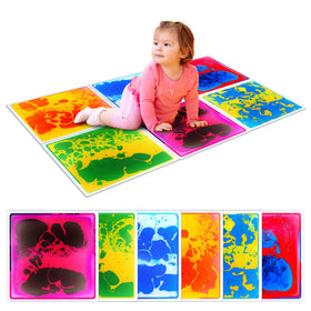 Small Fish sensory floor tiles liquid play mats captivate kids with bright colors for active floor play.