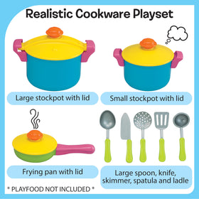 Small World Toys large spoon for easy scooping during pretend meals.