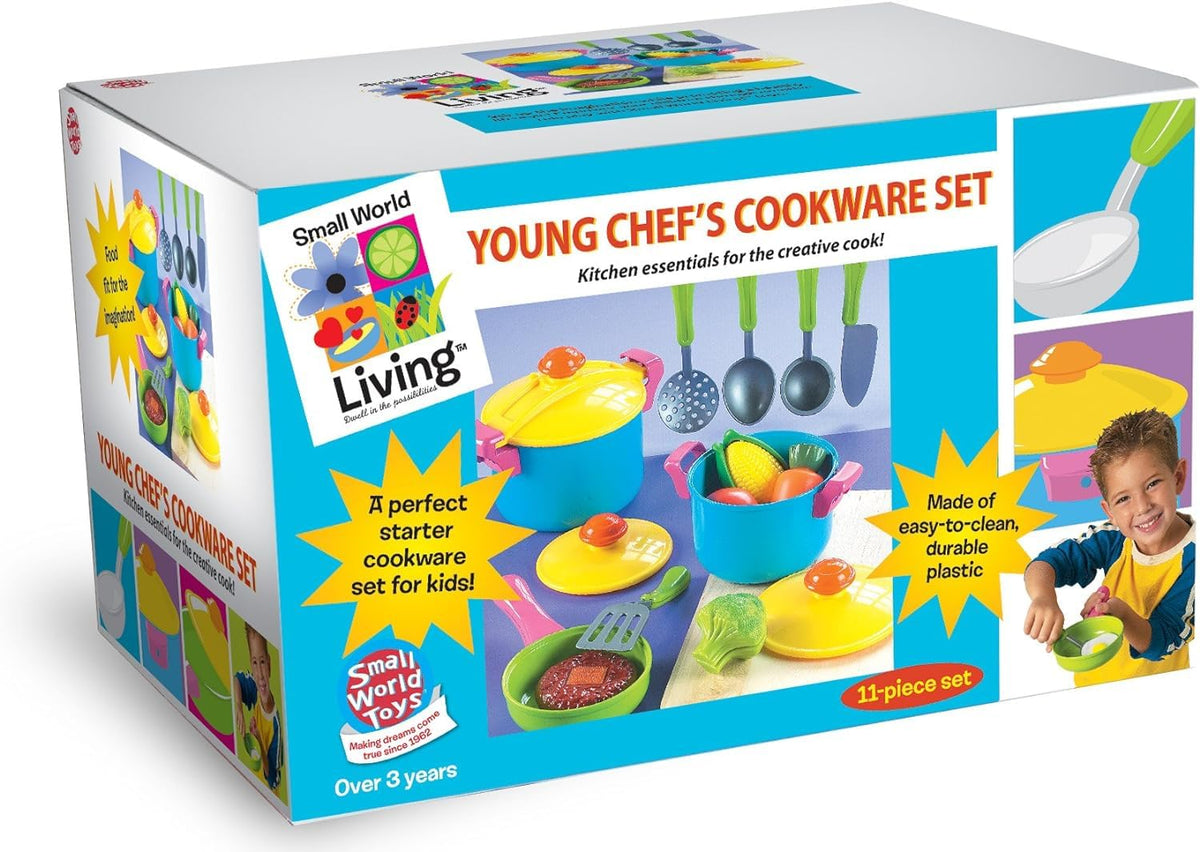 Small World Toys spatula and ladle for complete pretend cookware.