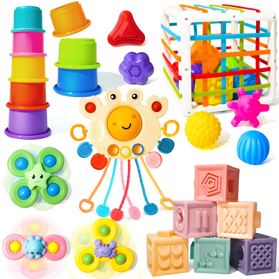 Smallzi Montessori baby blocks enhance fine motor skills through playful stacking