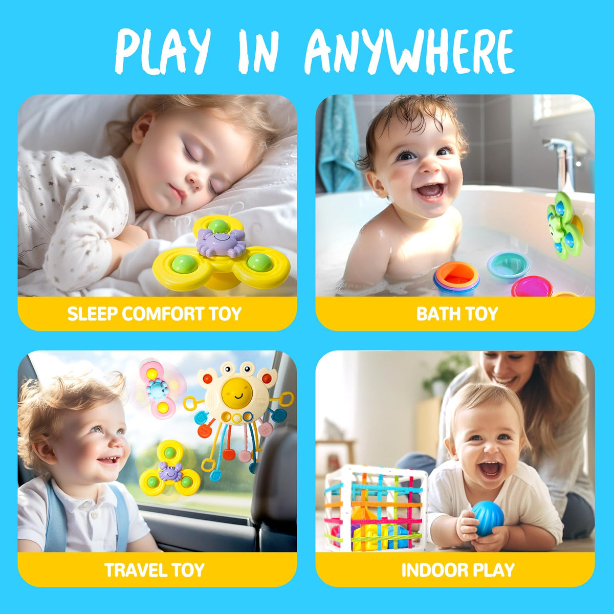 Smallzi Montessori toys support bath-time exploration with textures