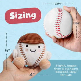 Smart and Sporty baseball plush toy—engaging companion for early sporting imagination.
