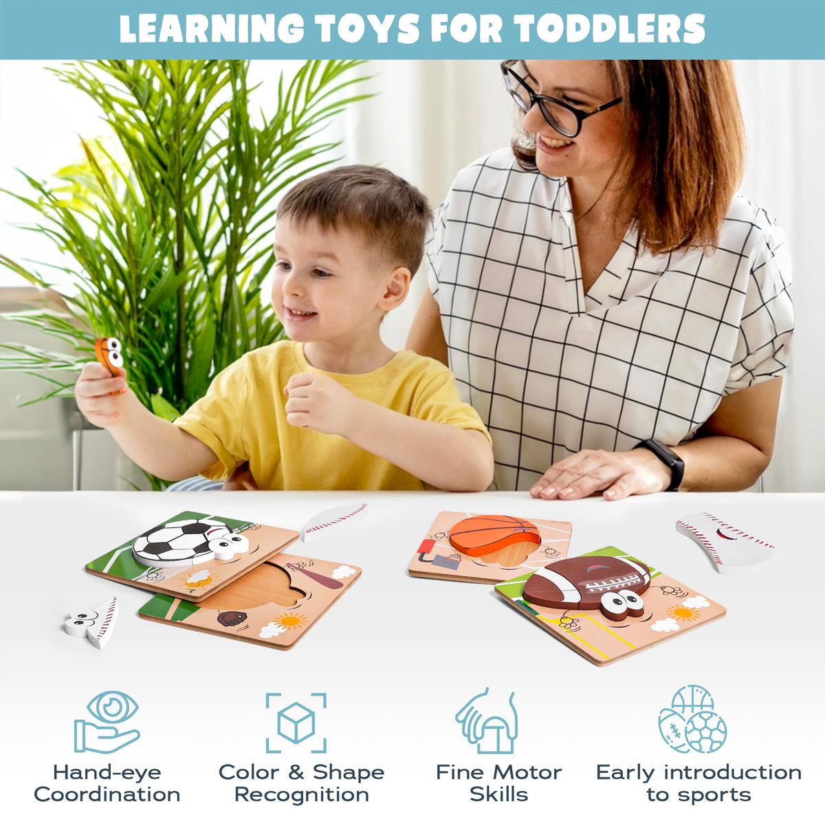 Smart and Sporty giftable box for presenting the sports puzzle set