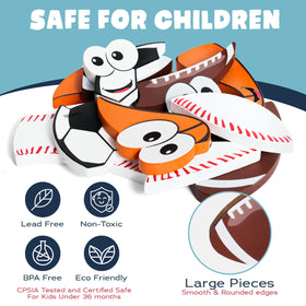 Smart and Sporty wooden basketball puzzle for toddlers supporting problem-solving
