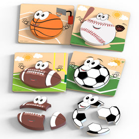 Smart and Sporty wooden soccer puzzle for toddlers with hand-eye coordination benefits