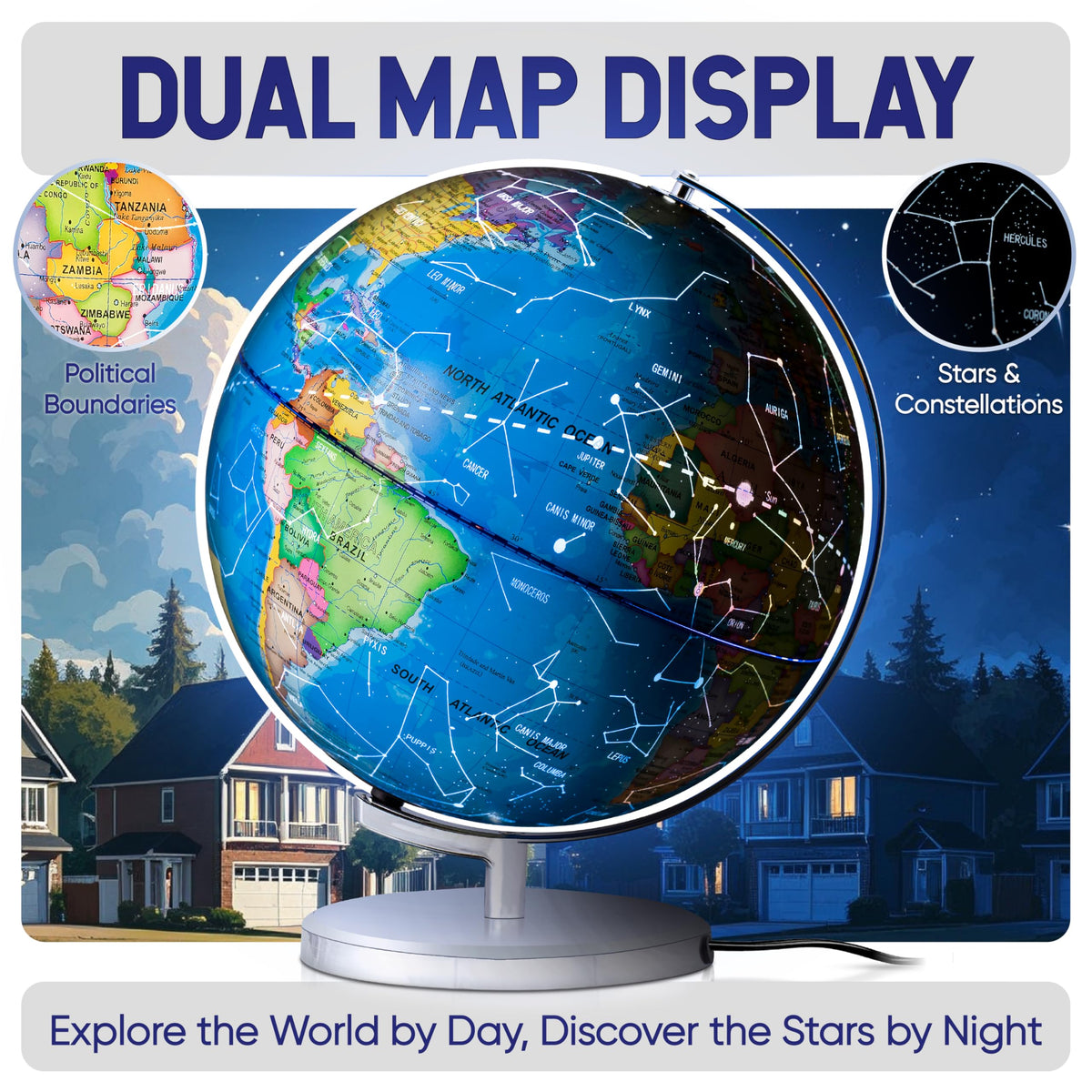 SMART WALLABY decorative globe fits kid rooms while supporting immersive learning moments.
