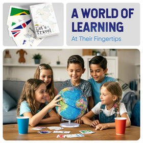 SMART WALLABY geography card game enhances hands-on exploration of countries and oceans.