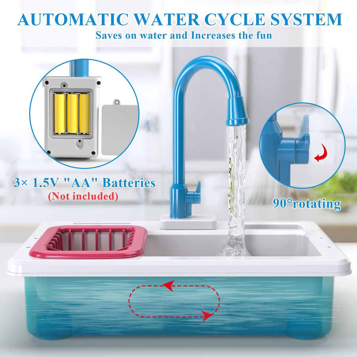 SmartChef base support keeps the sink steady during role play