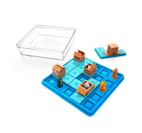SmartGames Cats and Boxes travel case shown for on-the-go games.