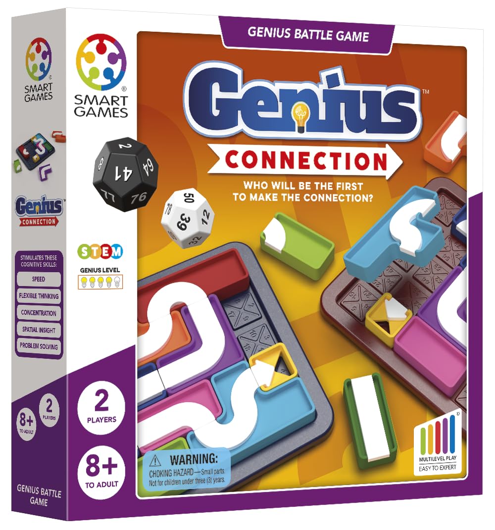 SmartGames Genius Connection game board and pieces for strategic, head-to-head play.
