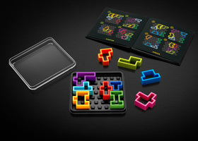 SmartGames IQ Deluxe 120 Challenges, progressively difficult puzzles for logic and concentration.