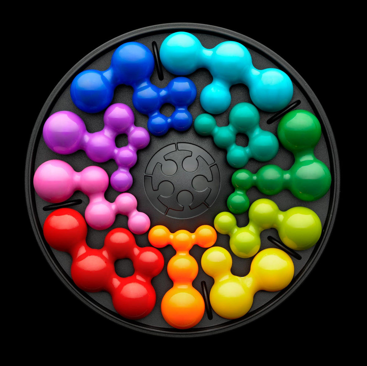 SmartGames IQ Deluxe Circle travel case keeps puzzles organized on the go.