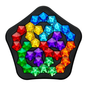 SmartGames IQ Deluxe pentagon board with five-sided geometry focus.