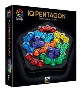 SmartGames IQ Deluxe Pentagon board for on-the-go logic practice.