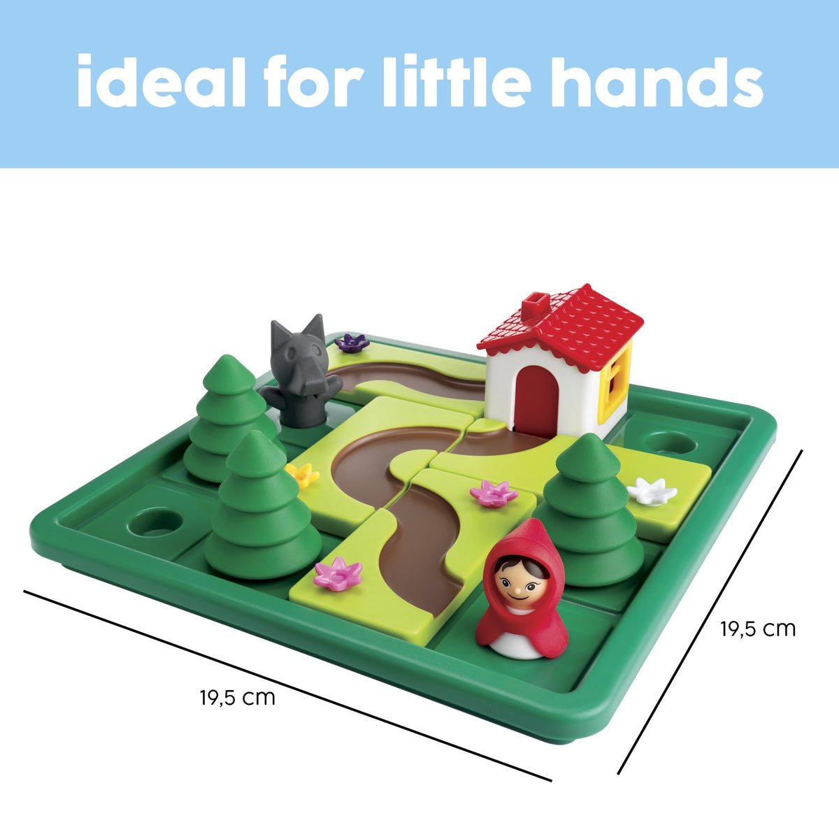 SmartGames Little Red Riding Hood storybook-art colorful illustrations accompany the puzzles
