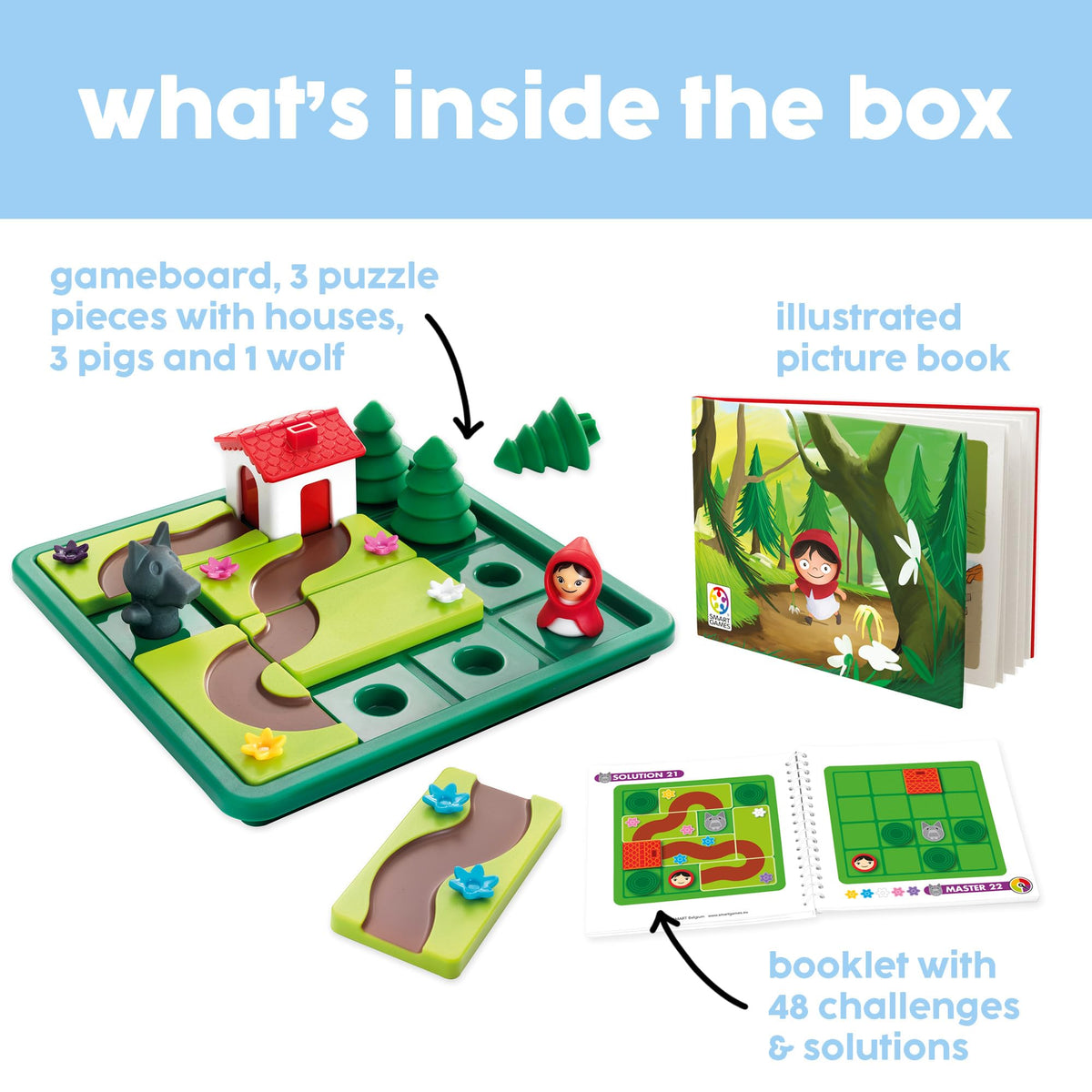 SmartGames Little Red Riding Hood wolf-encounter highlights decision making during play