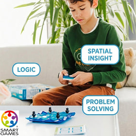 SmartGames Penguins on Ice ice blocks support strategic planning skills.