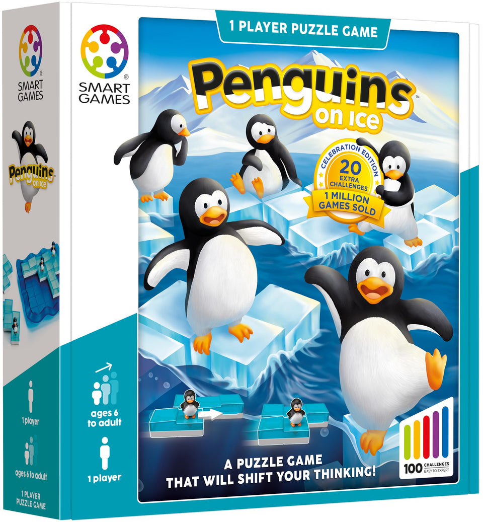 SmartGames Penguins on Ice puzzle board for logical thinking.