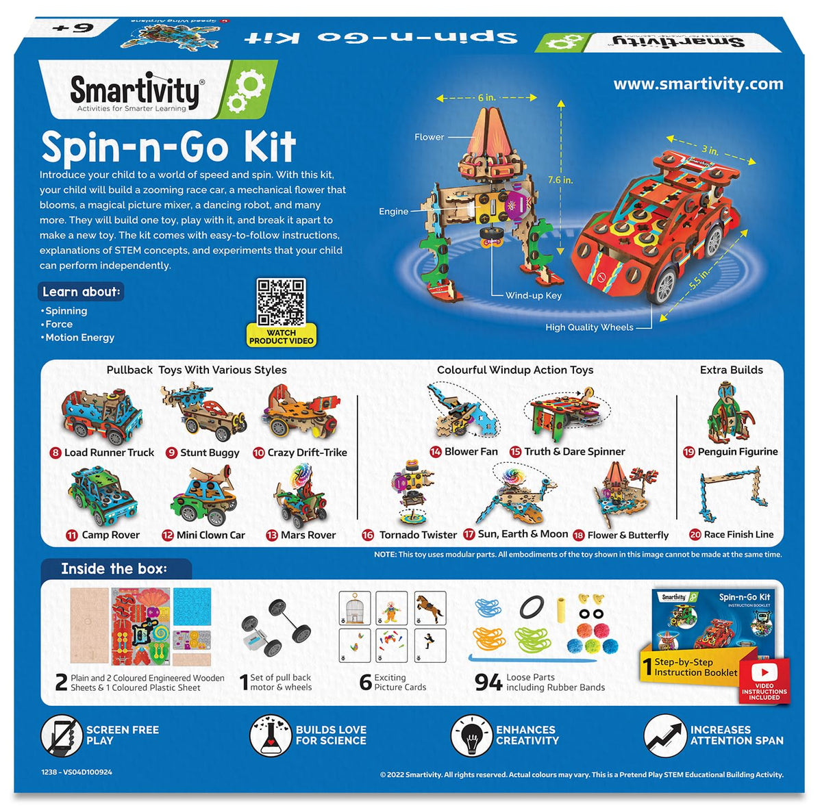Smartivity 20in1 Spin-n-Go gift-ready packaging excites birthdays.
