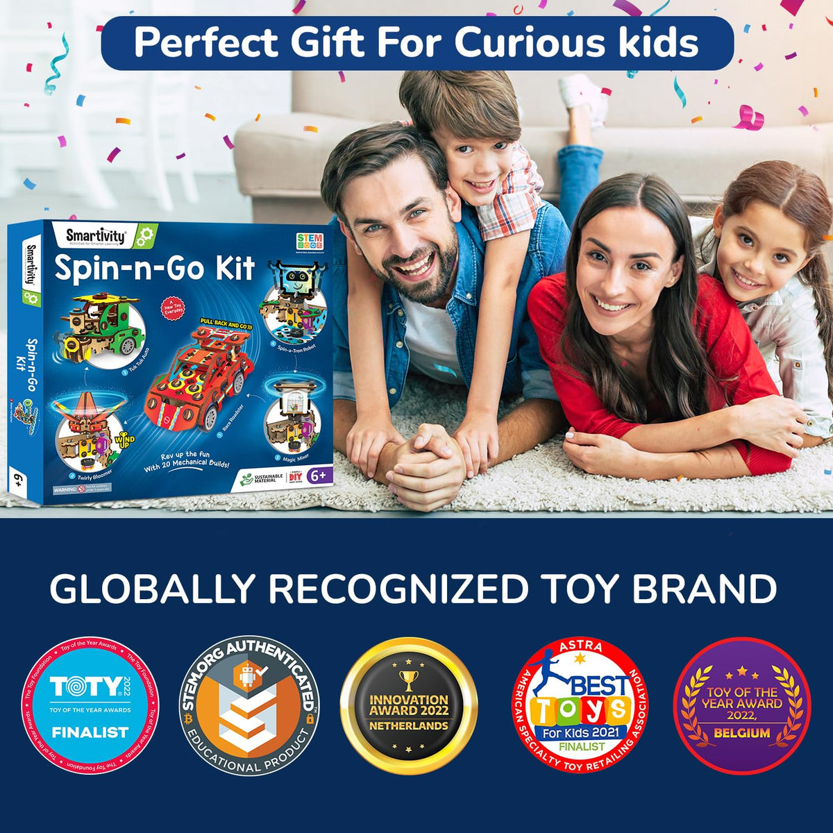 Smartivity 20in1 Spin-n-Go group play boosts collaboration.