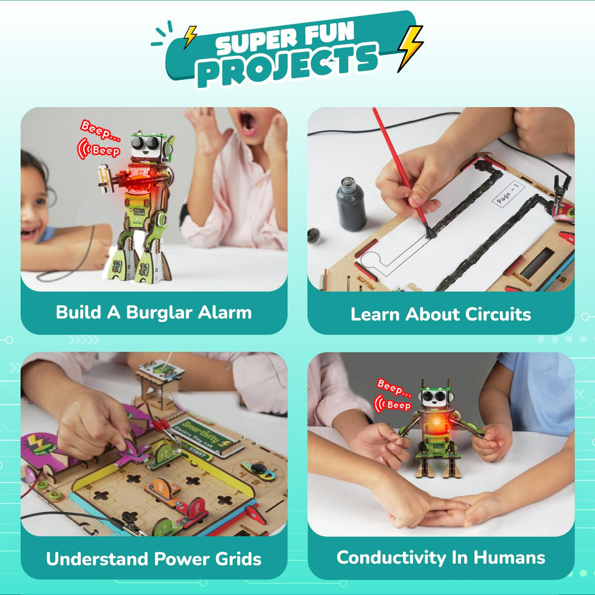 Smartivity Electro Play Lab lights and sounds create engaging, immersive play sessions.