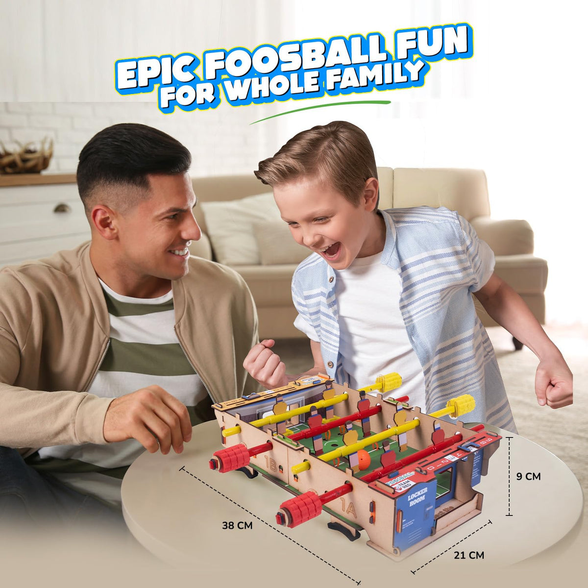 Smartivity Foosball Table with all parts included for quick setup and fun.
