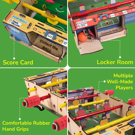 Smartivity Foosball Table crafted from sustainable wood for durable, safe play.