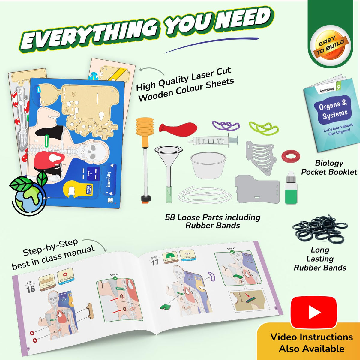 Thoughtful gift packaging for Smartivity body model and learning materials.