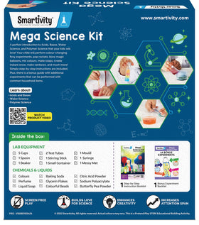 Smartivity Legendary Mega 150 components showcase essential parts for experiments.