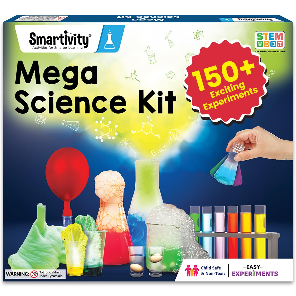 Smartivity Legendary Mega 150 kit cover for curious kids exploring science at home.