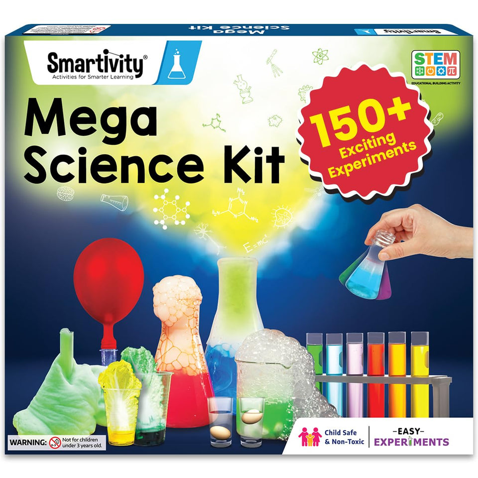 Smartivity Legendary Mega 150 kit cover for curious kids exploring science at home.
