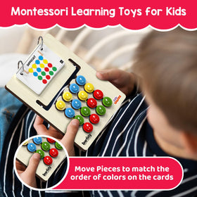 Smartivity Montessori Slide Puzzle dots illustrate color matching for pattern mastery.