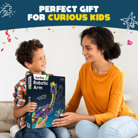 Smartivity robotic arm kit portable durable design for travel and school.
