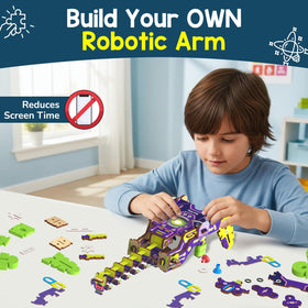 Smartivity robotic arm kit trigger control highlights two-step neck bending.