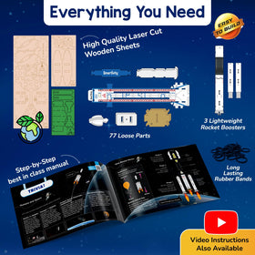 Smartivity Rocket Launcher Kit features clear, step-by-step instructions guiding construction