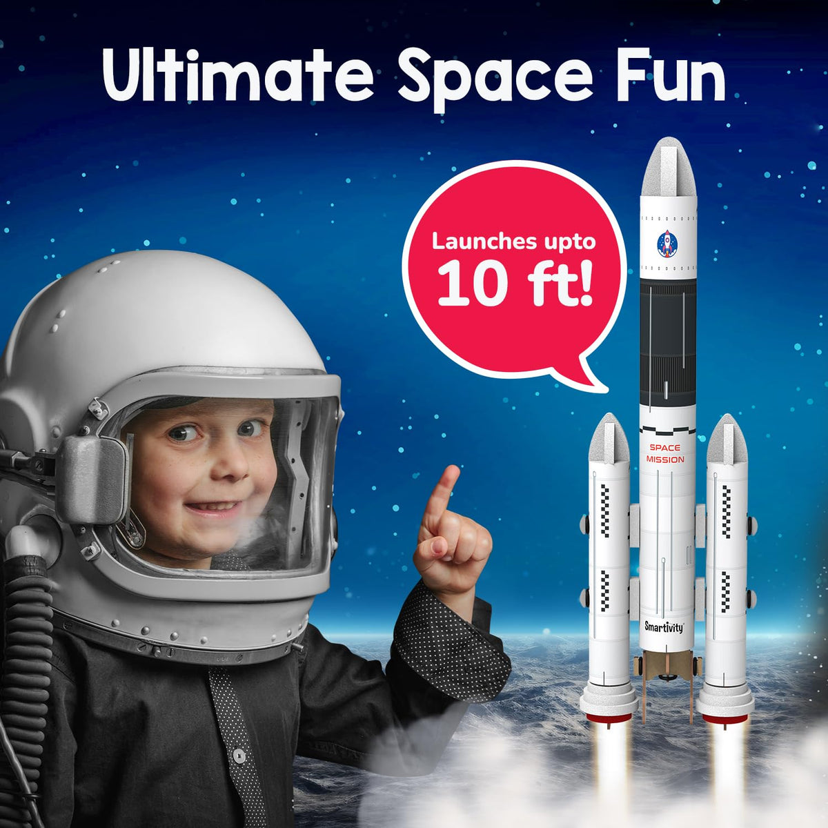 Smartivity Rocket Launcher Kit: a child builds the rocket, sparking curiosity and problem solving