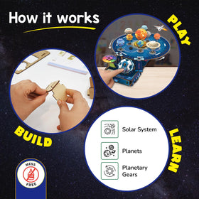 Smartivity Solar System Kit gear-driven planets model demonstrates gear mechanics in action