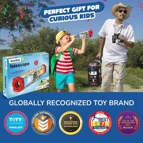 Smartivity telescope in-use outdoors inspires exploration and learning