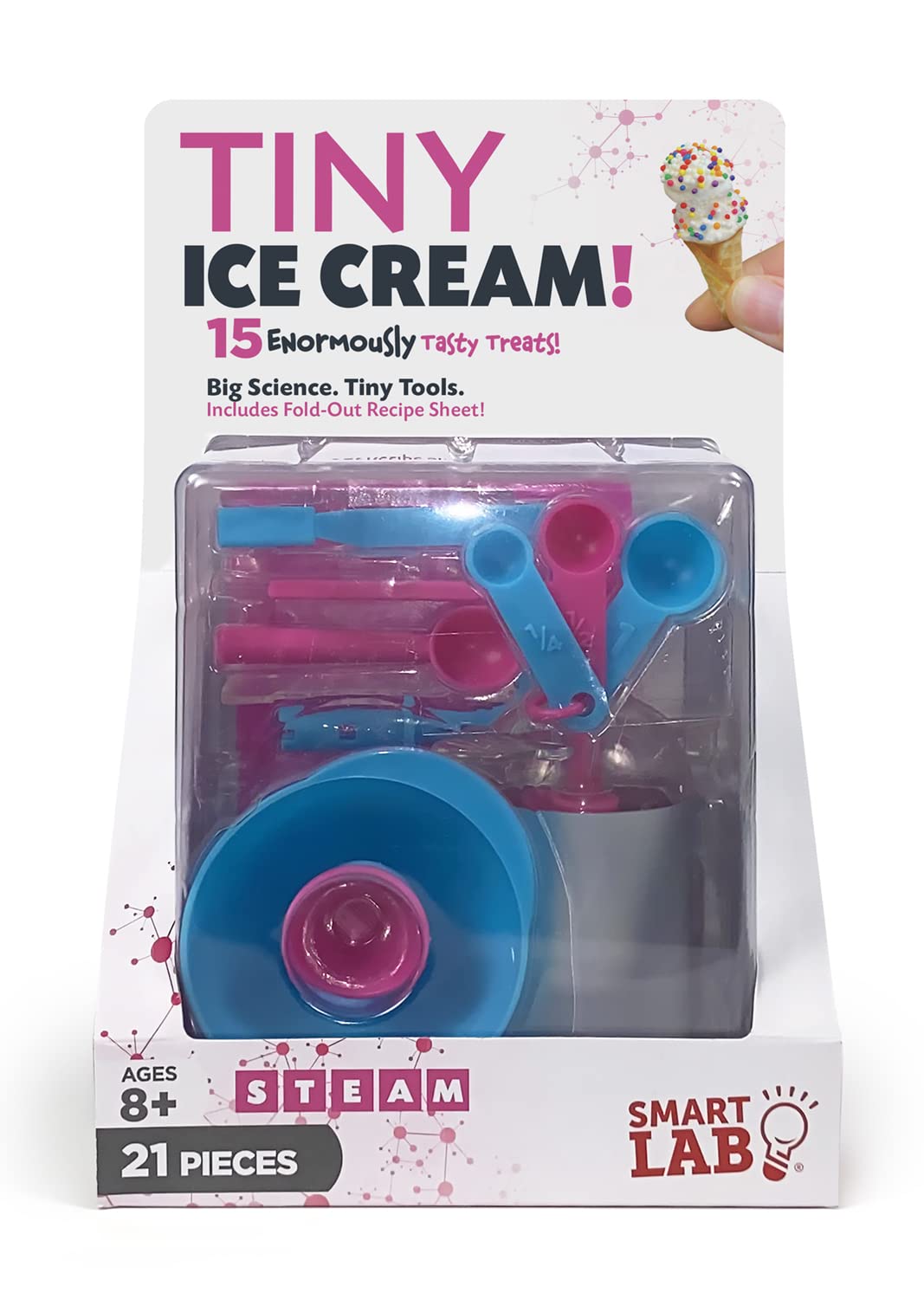 SmartLab Tiny Ice Cream Maker with mini tools for hands-on science play