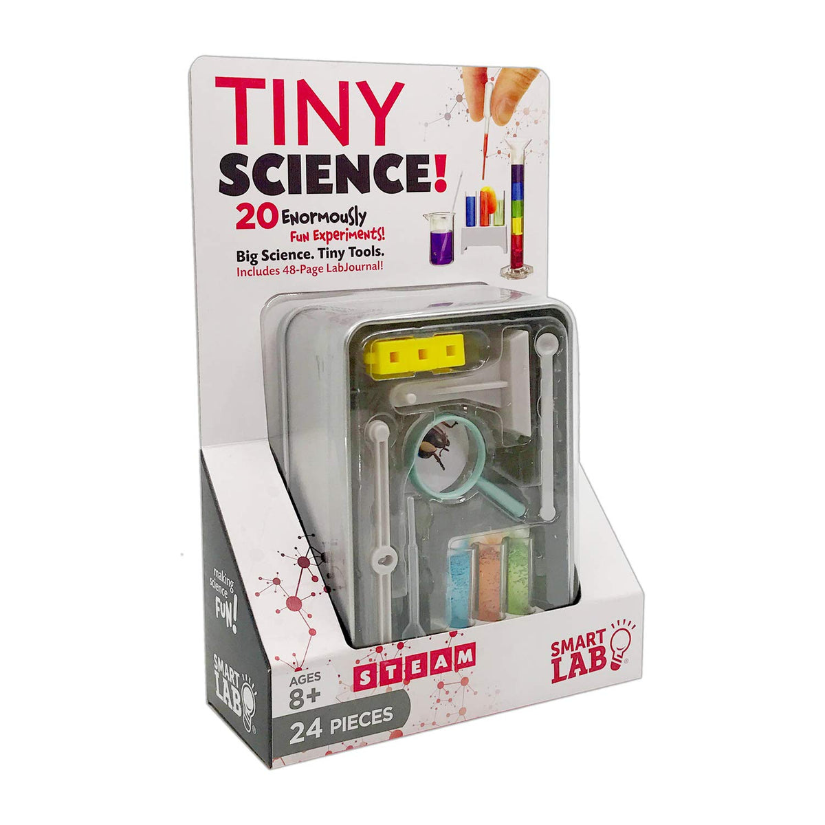 SmartLab Tiny Science kit in a backpack for portable on-the-go experiments