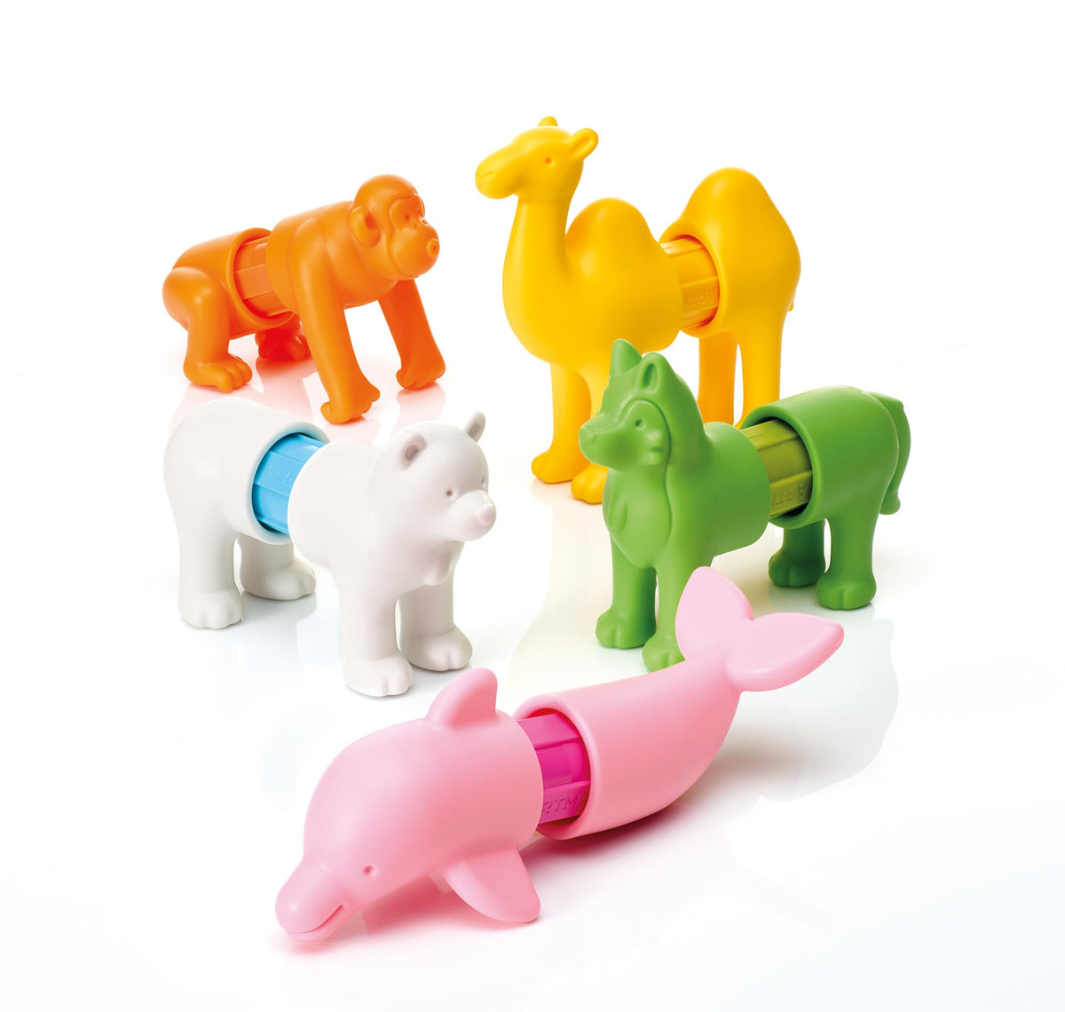 Bright colors and tactile textures spark curiosity during play.