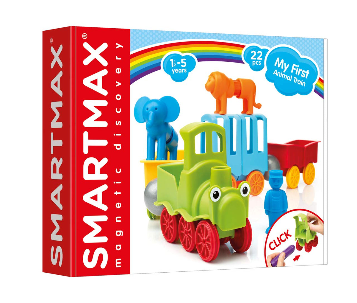 SmartMax My First Animal Train lion figure offers tactile soft touch for safe fun.