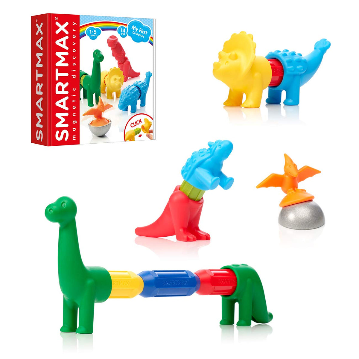 SmartMax My First Dinosaurs: T-Rex assembly with magnetic pieces for early STEM exploration